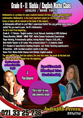 CAMBRIDGE / EDEXCEL / LOCAL – MATHS CLASSES